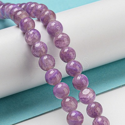 Dyed Natural White Jade Beads Strands G-F764-01B-1