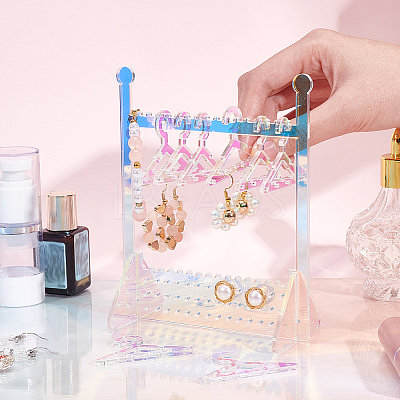 Transparent Acrylic Earring Display Stands EDIS-HY0001-01-1