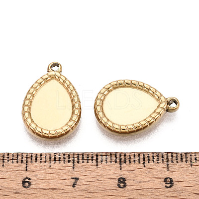 304 Stainless Steel Pendant Cabochon Settings STAS-T067-67G-1