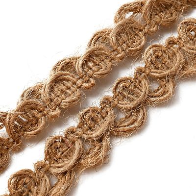 Braided Burlap Ribbon OCOR-WH0073-76-1