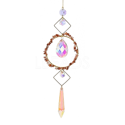 Natural Carnelian Chips Hanging Ornaments G-Z051-01A-1