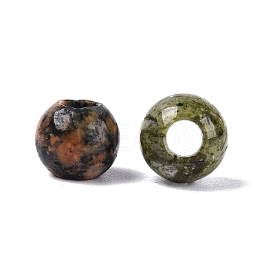 Natural Unakite European Beads G-Q607-02O-1