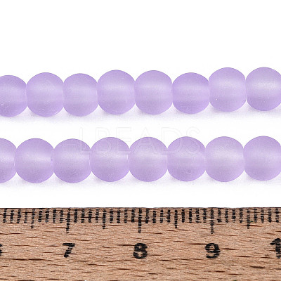 Baking Paint Transparent Glass Bead Strands GLAA-S031-6mm-25-1