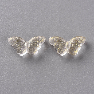 Transparent Spray Painted Glass Beads GLAA-S190-018A-03-1