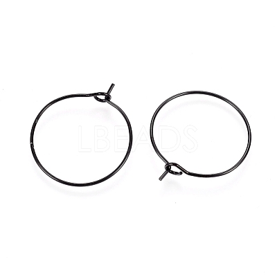 316L Surgical Stainless Steel Hoop Earring Findings STAS-D164-03B-1