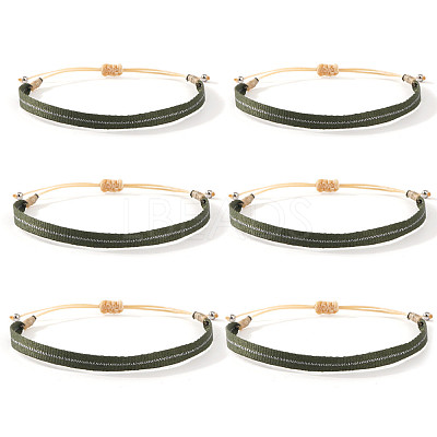 6Pcs Vintage Bohemian Cotton Cord Braided Bracelet Sets HL6263-25-1