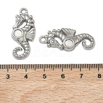 304 Stainless Steel Pendant Cabochon Settings STAS-P446-02P-1