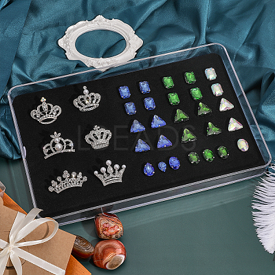 Rectangle Transparent Plastic Jewelry Trays AJEW-WH0413-11-1