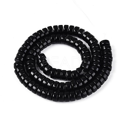 Opaque Solid Color Glass Beads Strands GLAA-N026-4x8mm-11-1
