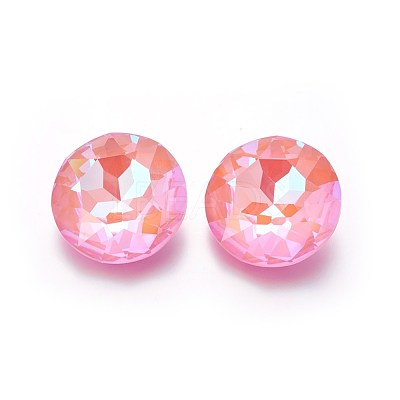 Faceted Glass Pointed Back Rhinestone Cabochons GLAA-L021-E-1