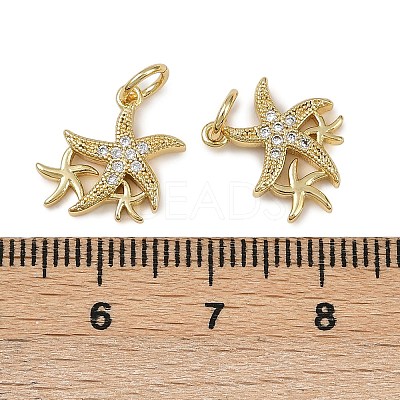 Brass Micro Pave Cubic Zirconia Pendants KK-I358-065G-02-1