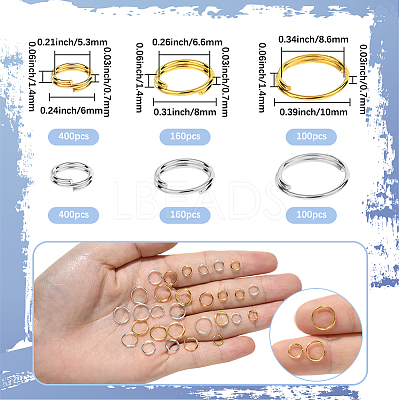 1320Pcs Iron Split Rings IFIN-SP0001-45-1
