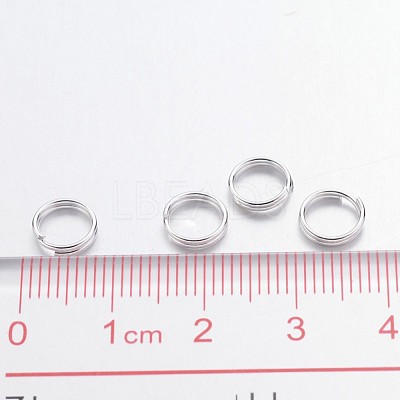 Silver Color Plated Iron Split Rings X-JRDS7mm-1