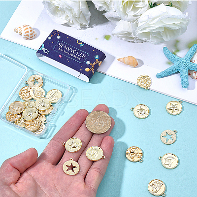 28Pcs 7 Styles Alloy Pendants FIND-SC0021-99-1