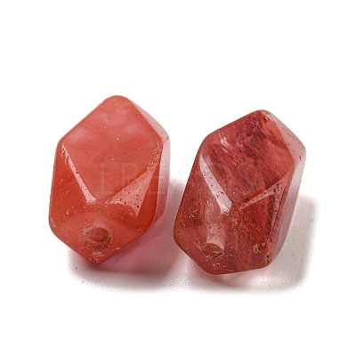 Cherry Quartz Glass Beads G-B070-09-1