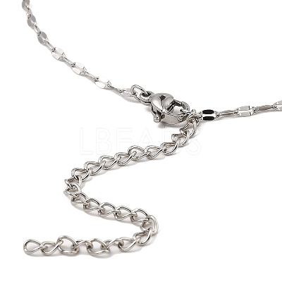 Non-Tarnish 10Pcs 304 Stainless Steel Dapped Chain Necklaces Set NJEW-K254-02P-1