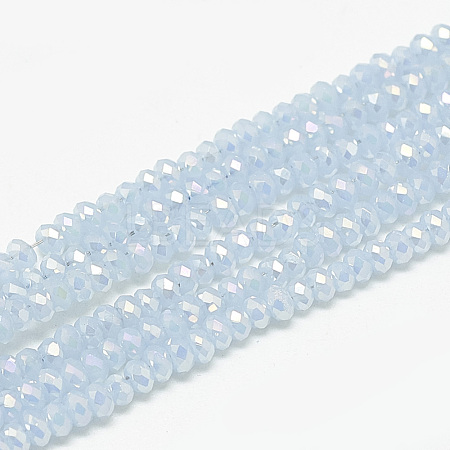 Electroplate Glass Beads Strands EGLA-Q112-A02-1