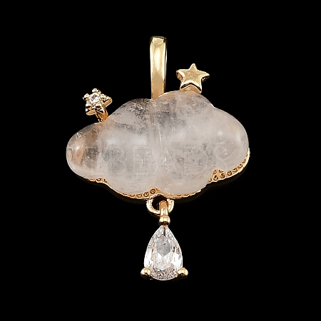 Natural Quartz Crystal Carved Pendants GG-CBA5963-03H-1