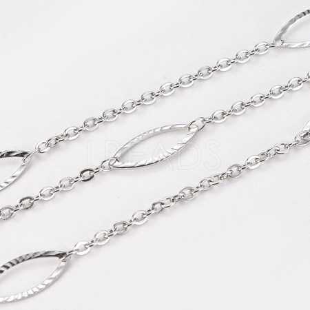 Tarnish Resistant 304 Stainless Steel Cable Chains CHS-E020-01P-1