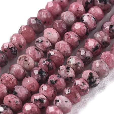 Dyed Natural Malaysia Jade Rondelle Beads Strands G-E316-2x4mm-38-1