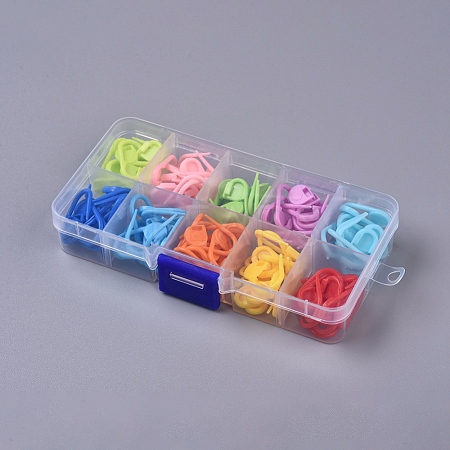 10 Colors Plastic Stitch Needle Clip X-KY-WH0020-30-1