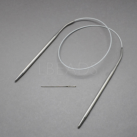 Steel Wire Stainless Steel Circular Knitting Needles and Iron Tapestry Needles X-TOOL-R042-650x4.5mm-1