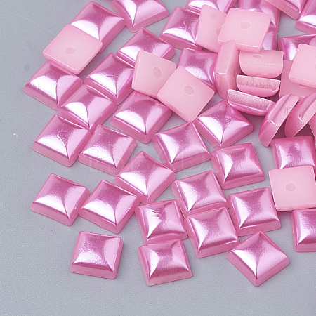 ABS Plastic Imitation Pearl Cabochons SACR-R748-6x6mm-Z6-1