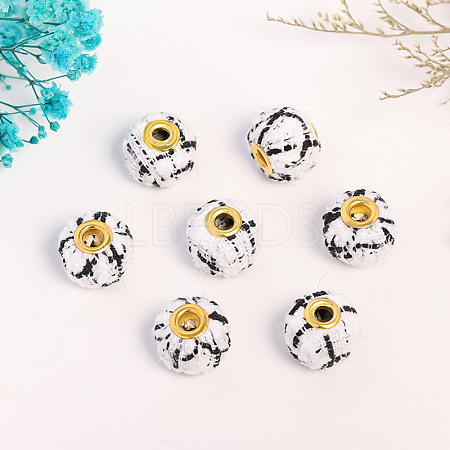 Polyester European Beads FIND-WH0111-738D-1