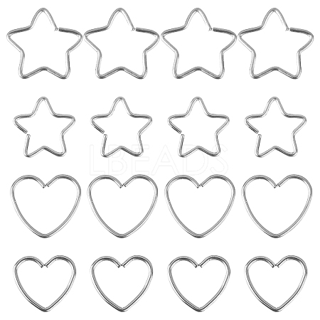 304 Stainless Steel Keychain Clasp Findings STAS-UN0018-47P-1