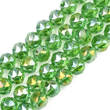 Transparent Electroplate Glass Beads Strands EGLA-N002-34C-B12-1