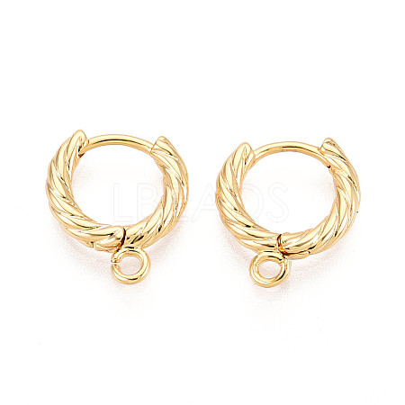 Brass Hoop Earring Findings KK-N263-128G-1
