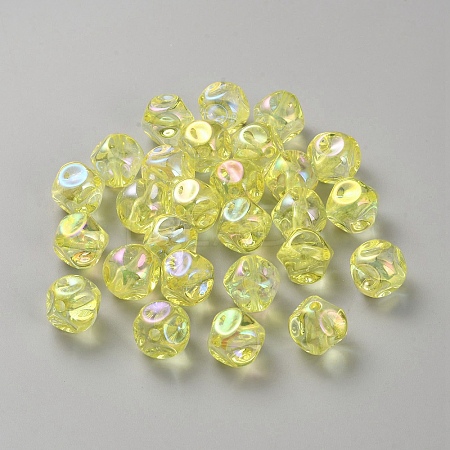Plating Acrylic Beads LS-OACR-WH20006-01F-1