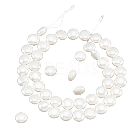  1 Strand Electroplated Shell Pearl Beads Strands BSHE-NB0001-20-1