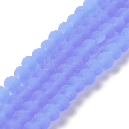 Imitation Jade Solid Color Glass Beads Strands EGLA-A034-J6mm-MD03-1