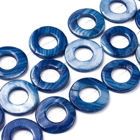 Natural FreshWater Shell Bead Frames SHEL-ZX008-01-1