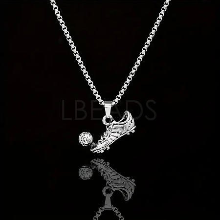 Football Soccer Shoe Alloy Pendant Necklaces FS-WG4A7BD-02-1-1
