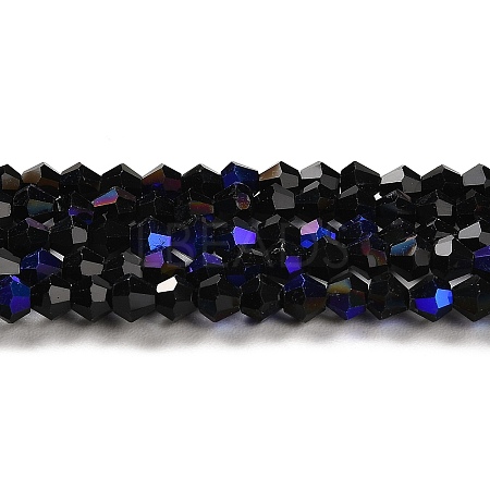 Opaque Solid Color Electroplate Glass Beads Strands EGLA-A039-P3mm-L17-1