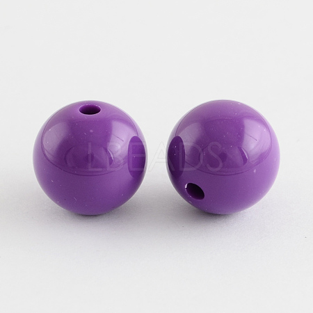 Chunky Bubblegum Round Acrylic Beads SACR-S044-8mm-11-1