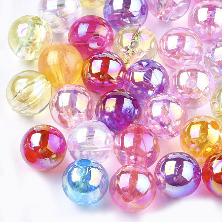Transparent Plastic Beads X-OACR-S026-8mm-M-1