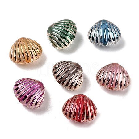 Spray Painted Opaque Acrylic Beads OACR-H054-17-1