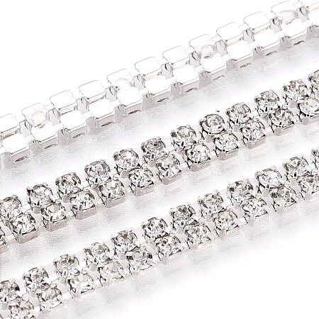 Iron Rhinestone Cup Chains CH-N005-04A-S-1