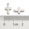 Non-Tarnish 304 Stainless Steel Tiny Cross Charms X-STAS-E104-34P-3