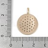 Brass Micro Pave Clear Cubic Zirconia Pendants X-KK-Z075-12G-3