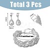 Crystal Rhinestone Teardrop Dangle Stud Earrings & Chain Bracelet & Rhombus Adjustable Ring SJEW-FI0001-19-2