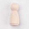 Unfinished Wood Female Peg Dolls People Bodies X-DIY-WH0059-10A-1