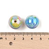 Printed Acrylic Round Beads OACR-R001-01A-3