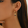 Stainless Steel Star Hoop Earrings HU8355-3