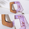 Transparent and Opaque Resin & Walnut Wood Pendants RESI-SZ0001-01-3