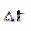 Cellulose Acetate(Resin) Triangle Stud Earrings KY-S163-114-3