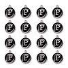 Platinum Plated Alloy Charms LS-ENAM-S118-02P-P-2